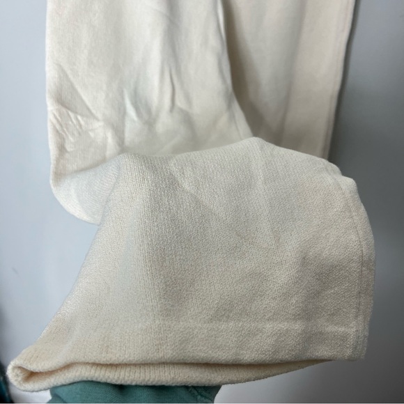 St John Collection Santana Knit Wide Leg Pants Cream Size 8 - Picture 3 of 8